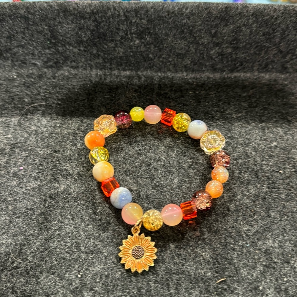Sunflower Crystal Beads Bracelet